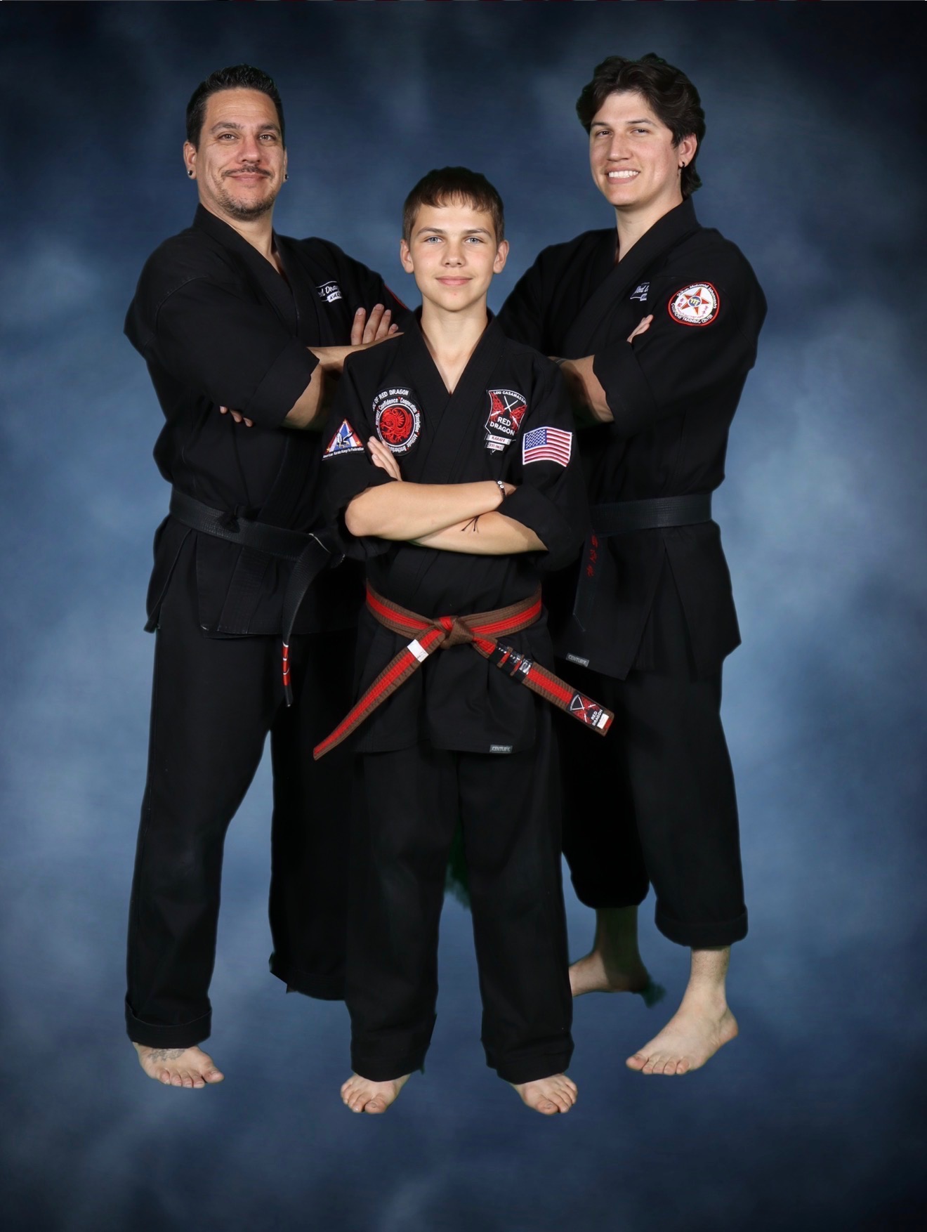 Sensei Robbie Barajas with the Beaumont team